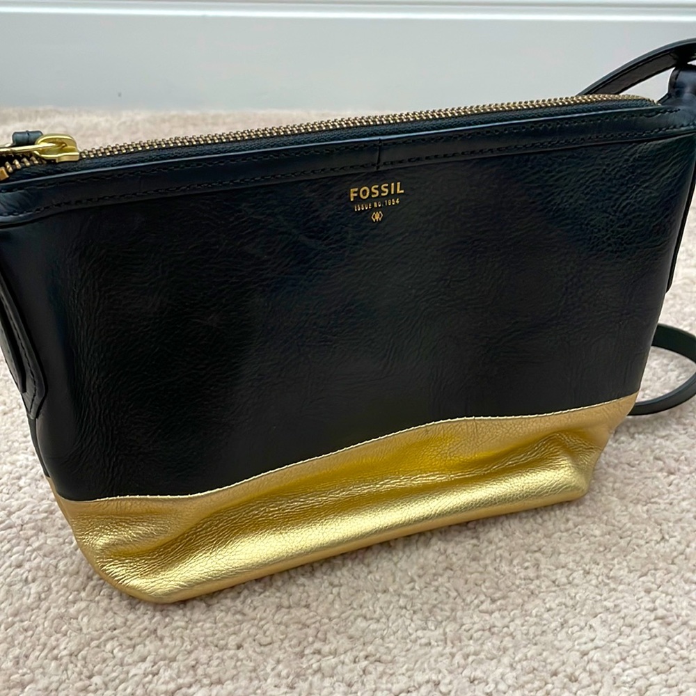 Fossil leather crossbody